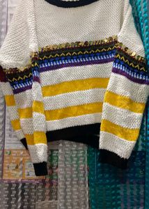 oversized Sweater top with Sequins