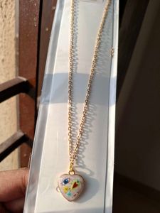 Evil Eye Heart Pendant Chain