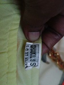 Yellow Dress With Peral Design