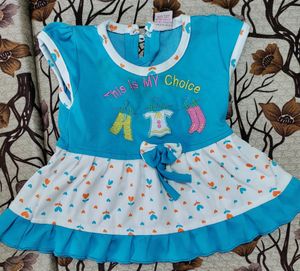 Cute Baby Girl Blue Frock