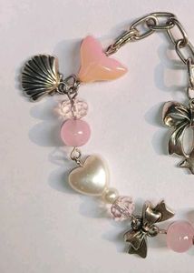 Pinteresty Coral Swan Cluster Bracelet ♡🦢.ೃ࿔