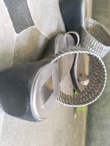 Woven Detail Toe Ring Sandals