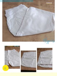 White Cotton Lounge Pants