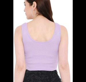 A Levender Colour Tank Top But Without Pad