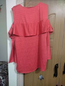 Neon Red Color Top XXL size