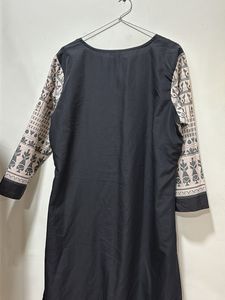 Patterned Black Kurti
