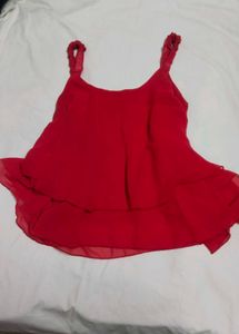 Red Layered Cami Top
