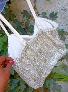 Sequin Embellished Cropped Top