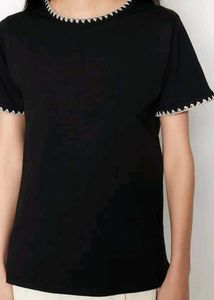 New Black Crape Top Cute