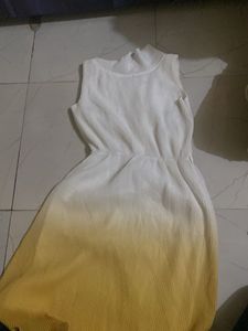 Ombre Pleated Sleeveless Dress