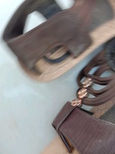 Binny Brown Floral Sandals