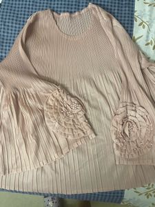 Pleated Pink Tunic Top