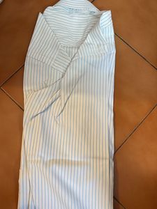 Men Strips White Shirt