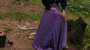 Pleated Lavender Skirt