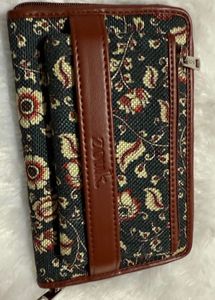 Zouk Vintage Style Wallet with Tan Vegan Leather