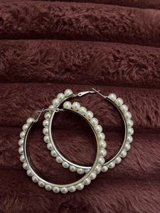 Pearl Hoop Earrings