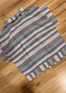 Striped Short Sleeve Button-Down