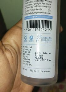 Plum Niacinamide Toner With Oat Extract