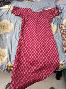 Pink Long Kurti Kurta