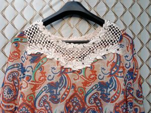 New With Tag Premium Beads Art Laces Top