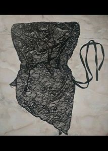 Black Lace Tube Top