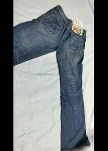 Faded Wide Leg Jeans