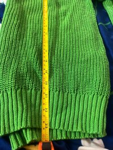 Green Knit Turtleneck Sweater