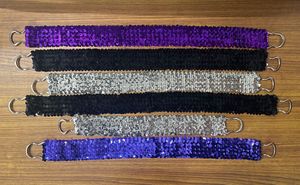 Sequin Belts - Pack Of 6 + Silk Pouch