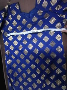 Elegant Blue &amp; Gold Kurta