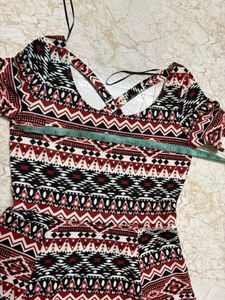 Patterned Casual Dress..