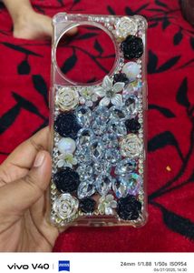 One Plus 11 R Black And White Diamond Back Cover