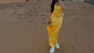 Yellow Ruffle Slip Dress