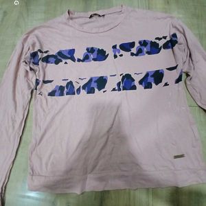 Dusty Rose Animal Print Long Sleeve Top