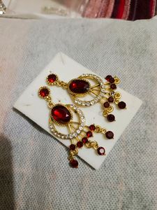 Red Stone Earings