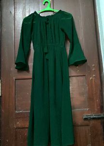 Green Dress With Bell Sleeves