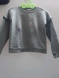 Olive Green Heart Applique Top