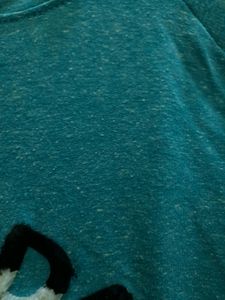 Blue Cropped T-shirt With Cap