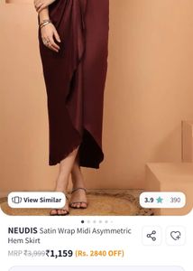 Burgundy Draped Skirt
