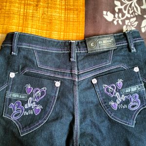 Black K-girl Denim Shorts