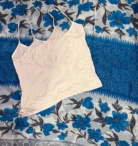 White Sleeveless Tank Top