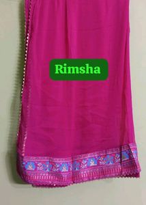 New/Unused Foil Print Kurta Pant Dupatta Set