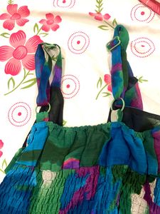 Amazing multicoloured peacock dress