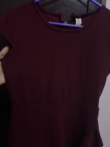 Dark Maroon Dress