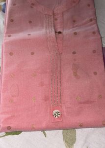 Floral Pajama Set N Pink Kurta