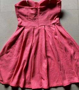 Coral Skater Mini Dress