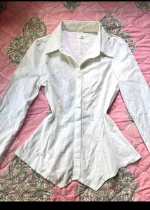 White Fitted Button Down Shirt