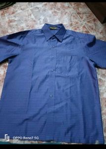 Patterned Blue Formal Shirt Size 40