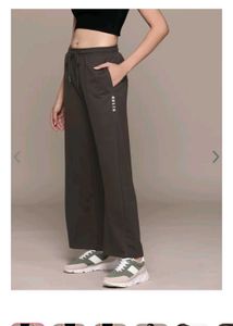 Brown Wide Leg Drawstring Pants