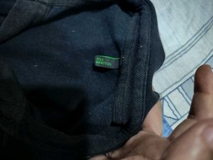 Black Printed polo T-Shirt