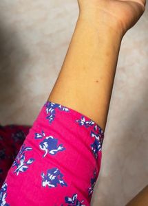 Magenta’s Pink With Blue Floral Print Kurti🩷💙
